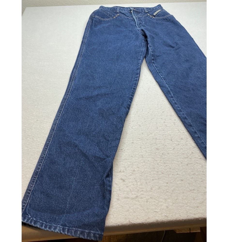 Rocky Mountain Vintage Jeans High Waist Western No Back Pocket Denim Blue Womens